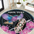 Personalised Kenya Lilac Breasted Roller Round Carpet Mix Maasai Shield With Orchid Flower