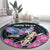 Personalised Kenya Lilac Breasted Roller Round Carpet Mix Maasai Shield With Orchid Flower