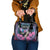 Personalised Kenya Lilac Breasted Roller Shoulder Handbag Mix Maasai Shield With Orchid Flower