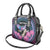 Personalised Kenya Lilac Breasted Roller Shoulder Handbag Mix Maasai Shield With Orchid Flower