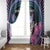 Personalised Kenya Lilac Breasted Roller Window Curtain Mix Maasai Shield With Orchid Flower - Wonder Print Shop