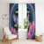 Personalised Kenya Lilac Breasted Roller Window Curtain Mix Maasai Shield With Orchid Flower - Wonder Print Shop