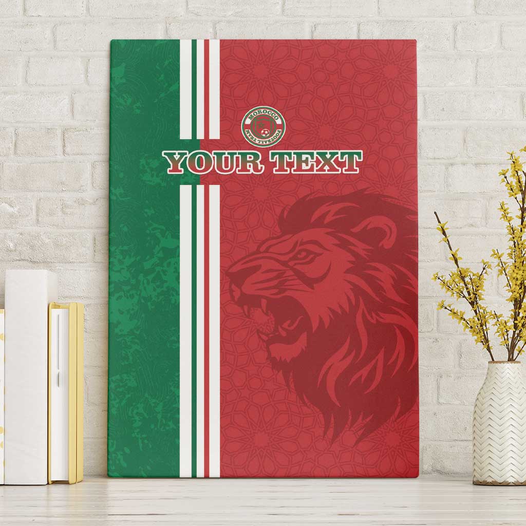 Custom Morocco Football Canvas Wall Art Go Atlas Lions - Wonder Print Shop