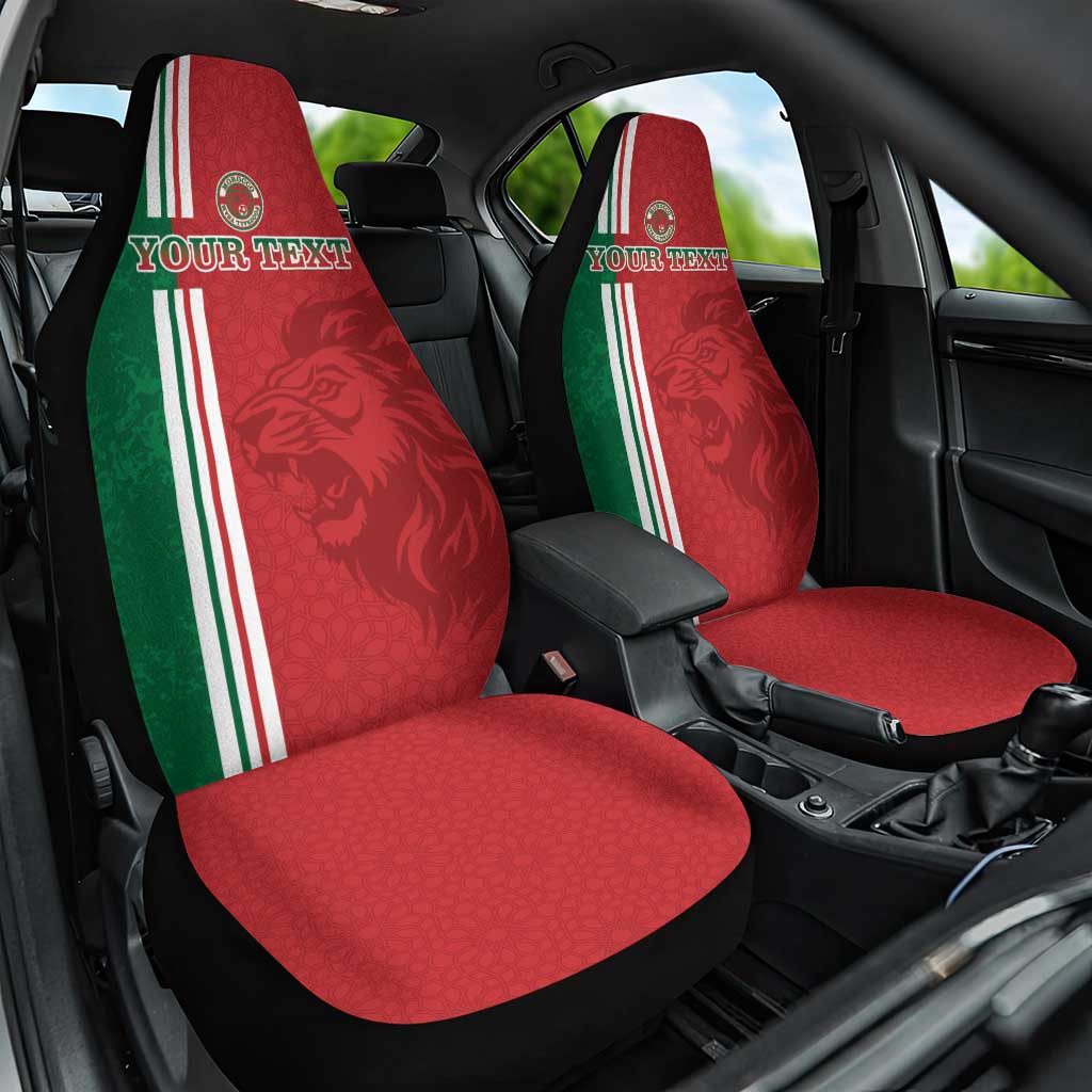 Custom Morocco Football Car Seat Cover Go Atlas Lions