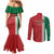 Custom Morocco Football Couples Matching Mermaid Dress and Long Sleeve Button Shirt Go Atlas Lions