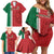 Custom Morocco Football Family Matching Off Shoulder Short Dress and Hawaiian Shirt Go Atlas Lions - Wonder Print Shop