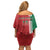 Custom Morocco Football Family Matching Off Shoulder Short Dress and Hawaiian Shirt Go Atlas Lions - Wonder Print Shop