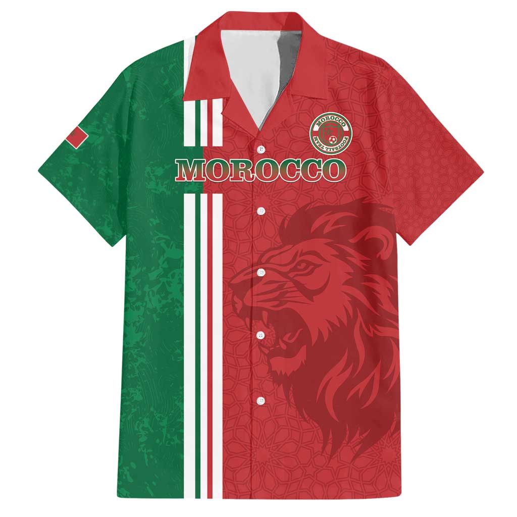 Custom Morocco Football Hawaiian Shirt Go Atlas Lions - Wonder Print Shop