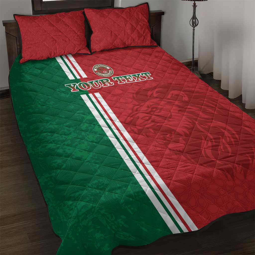 Custom Morocco Football Quilt Bed Set Go Atlas Lions