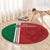 Custom Morocco Football Round Carpet Go Atlas Lions