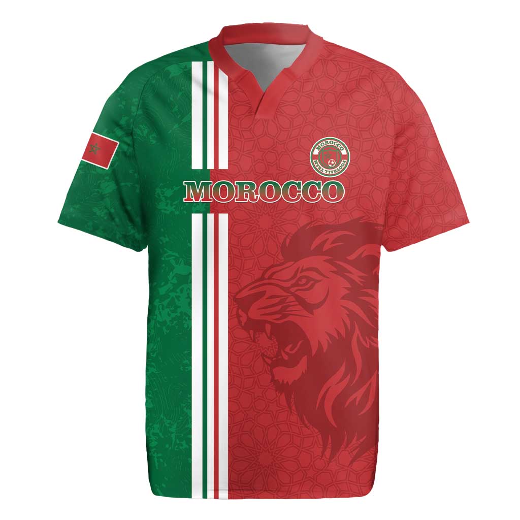 Custom Morocco Football Rugby Jersey Go Atlas Lions - Wonder Print Shop