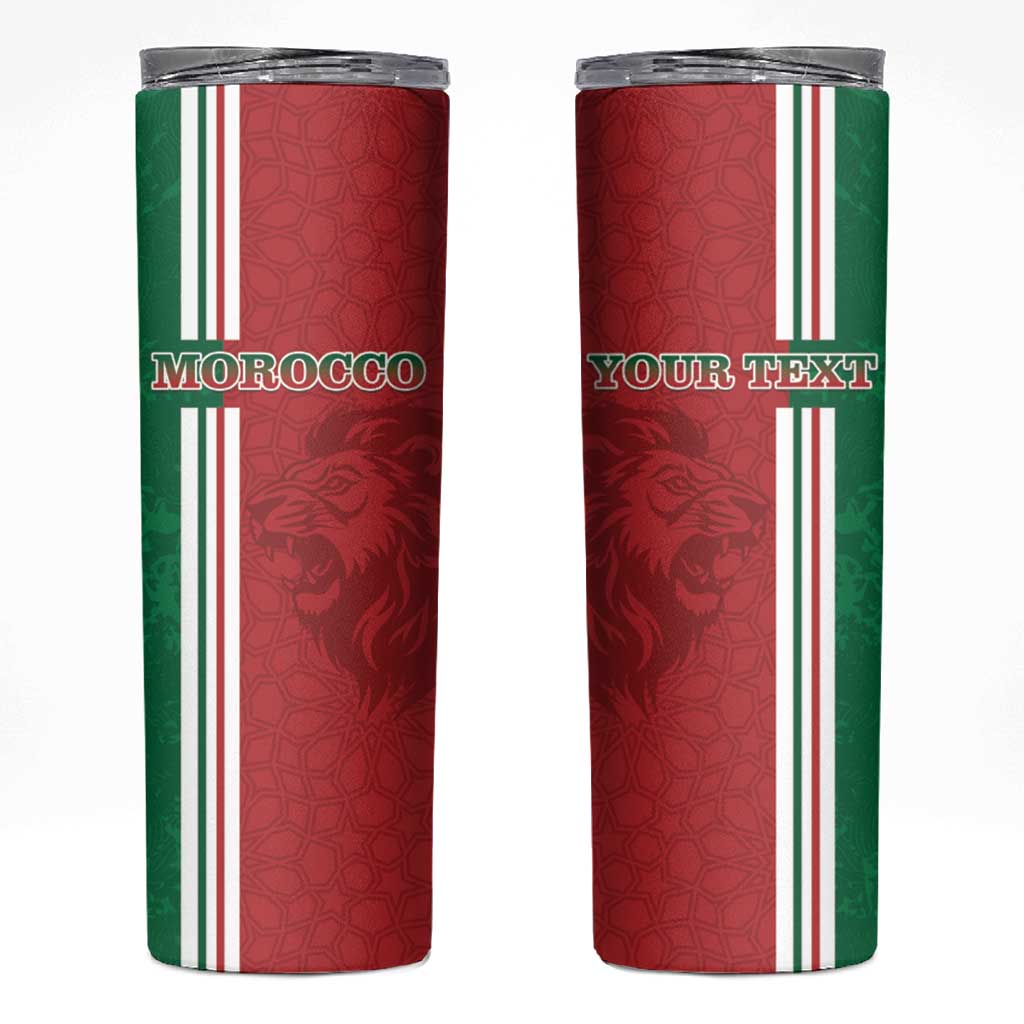 Custom Morocco Football Skinny Tumbler Go Atlas Lions