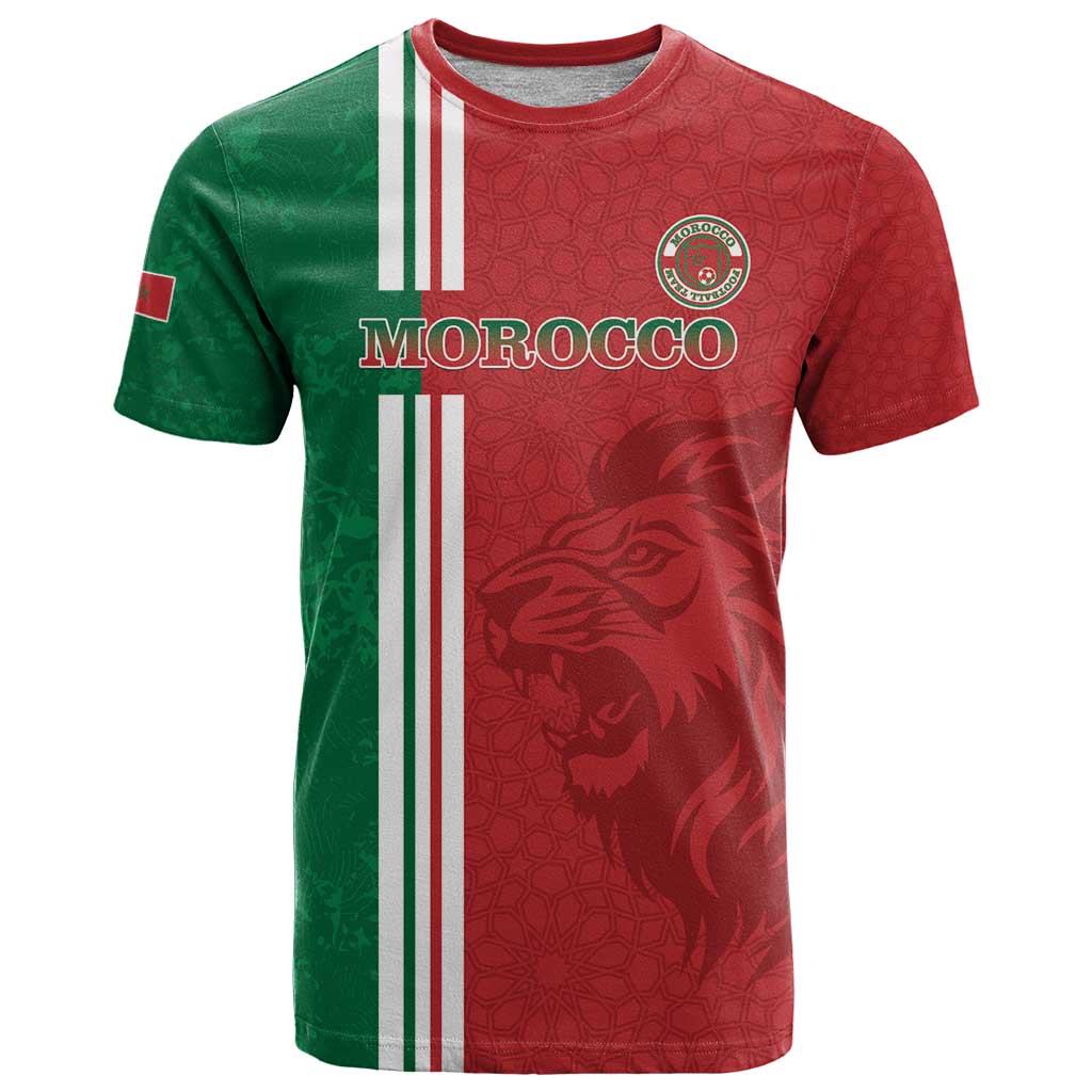 Custom Morocco Football T Shirt Go Atlas Lions