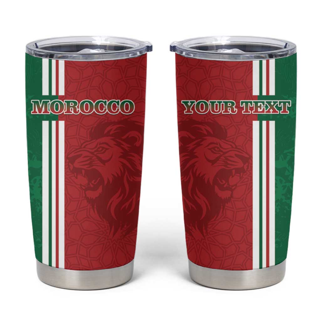 Custom Morocco Football Tumbler Cup Go Atlas Lions