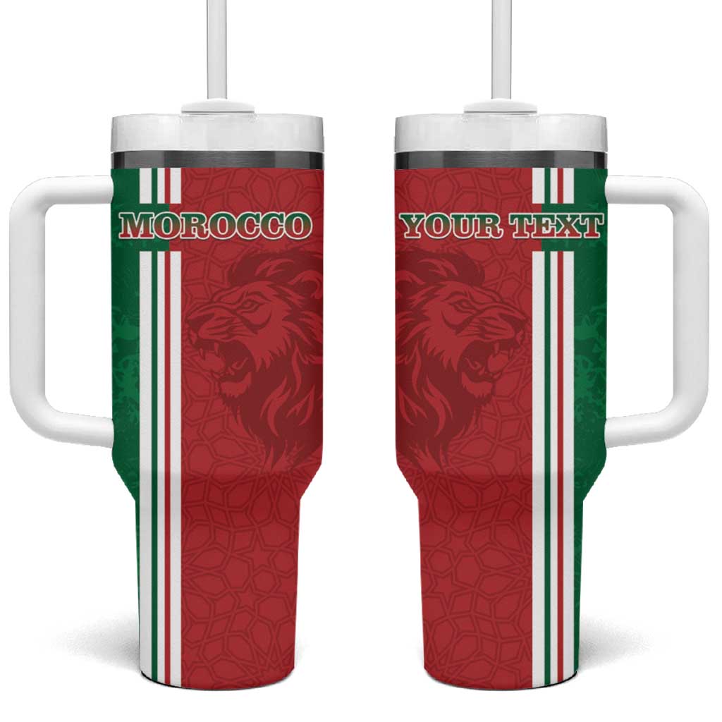 Custom Morocco Football Tumbler With Handle Go Atlas Lions