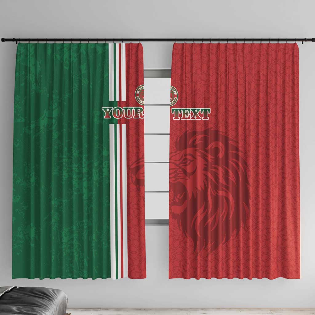 Custom Morocco Football Window Curtain Go Atlas Lions