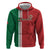 Custom Morocco Football Zip Hoodie Go Atlas Lions