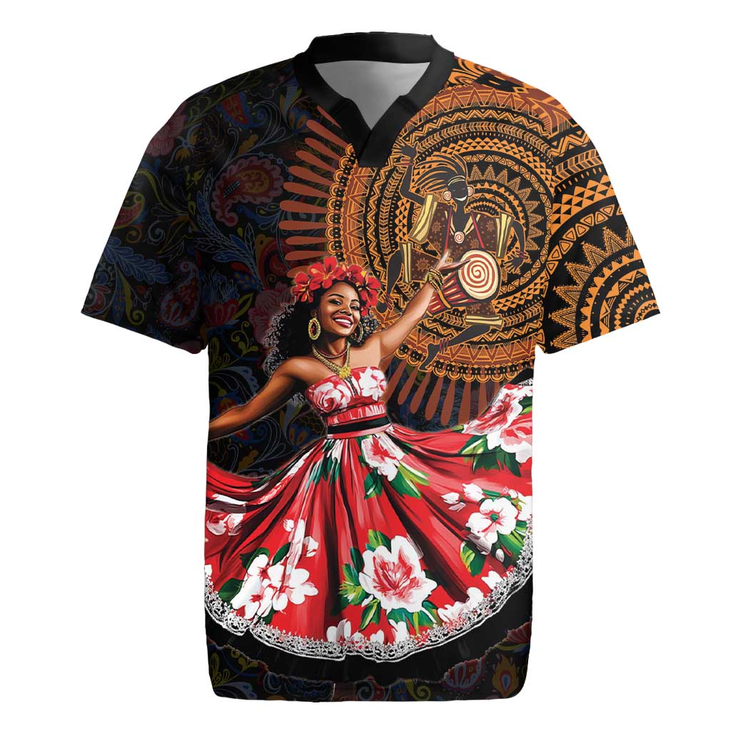 Sega Traditional Dance Rugby Jersey Paisley Mix African Pattern - Wonder Print Shop