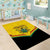 Ghana Independence Day Area Rug Coat Of Arms With Kente Pattern