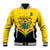 Personalised Ghana Independence Day Baseball Jacket Coat Of Arms With Kente Pattern