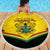 Ghana Independence Day Beach Blanket Coat Of Arms With Kente Pattern