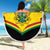 Ghana Independence Day Beach Blanket Coat Of Arms With Kente Pattern