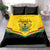 Ghana Independence Day Bedding Set Coat Of Arms With Kente Pattern