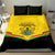 Ghana Independence Day Bedding Set Coat Of Arms With Kente Pattern