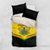 Ghana Independence Day Bedding Set Coat Of Arms With Kente Pattern