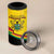 Personalised Ghana Independence Day 4 in 1 Can Cooler Tumbler Coat Of Arms With Kente Pattern