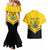 Personalised Ghana Independence Day Couples Matching Mermaid Dress and Hawaiian Shirt Coat Of Arms With Kente Pattern