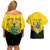 Personalised Ghana Independence Day Couples Matching Off Shoulder Short Dress and Hawaiian Shirt Coat Of Arms With Kente Pattern