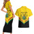 Personalised Ghana Independence Day Couples Matching Short Sleeve Bodycon Dress and Hawaiian Shirt Coat Of Arms With Kente Pattern