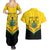 Personalised Ghana Independence Day Couples Matching Summer Maxi Dress and Hawaiian Shirt Coat Of Arms With Kente Pattern