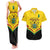 Personalised Ghana Independence Day Couples Matching Tank Maxi Dress and Hawaiian Shirt Coat Of Arms With Kente Pattern