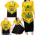 Personalised Ghana Independence Day Family Matching Long Sleeve Bodycon Dress and Hawaiian Shirt Coat Of Arms With Kente Pattern