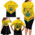 Personalised Ghana Independence Day Family Matching Long Sleeve Bodycon Dress and Hawaiian Shirt Coat Of Arms With Kente Pattern