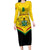 Personalised Ghana Independence Day Family Matching Long Sleeve Bodycon Dress and Hawaiian Shirt Coat Of Arms With Kente Pattern