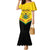 Personalised Ghana Independence Day Family Matching Mermaid Dress and Hawaiian Shirt Coat Of Arms With Kente Pattern