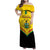 Personalised Ghana Independence Day Family Matching Off Shoulder Maxi Dress and Hawaiian Shirt Coat Of Arms With Kente Pattern