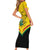 Personalised Ghana Independence Day Family Matching Short Sleeve Bodycon Dress and Hawaiian Shirt Coat Of Arms With Kente Pattern