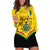 Personalised Ghana Independence Day Hoodie Dress Coat Of Arms With Kente Pattern