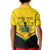 Personalised Ghana Independence Day Kid Polo Shirt Coat Of Arms With Kente Pattern