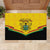 Ghana Independence Day Rubber Doormat Coat Of Arms With Kente Pattern - Wonder Print Shop