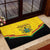 Ghana Independence Day Rubber Doormat Coat Of Arms With Kente Pattern - Wonder Print Shop