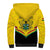 Personalised Ghana Independence Day Sherpa Hoodie Coat Of Arms With Kente Pattern - Wonder Print Shop