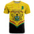 Personalised Ghana Independence Day T Shirt Coat Of Arms With Kente Pattern - Wonder Print Shop