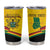 Personalised Ghana Independence Day Tumbler Cup Coat Of Arms With Kente Pattern - Wonder Print Shop