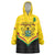 Personalised Ghana Independence Day Wearable Blanket Hoodie Coat Of Arms With Kente Pattern