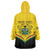 Personalised Ghana Independence Day Wearable Blanket Hoodie Coat Of Arms With Kente Pattern